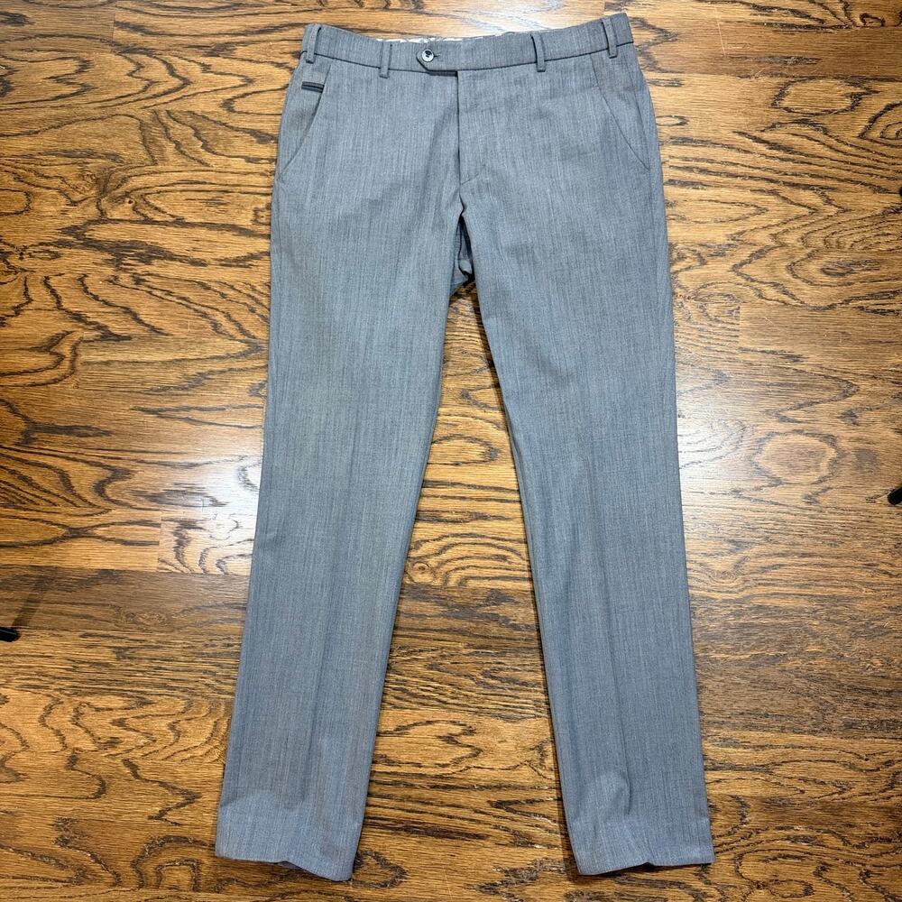 Meyer Germany "Bonn" Modern Fit Chinos 34x30 Gray Luxury Trouser Sunstainsble